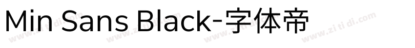 Min Sans Black字体转换